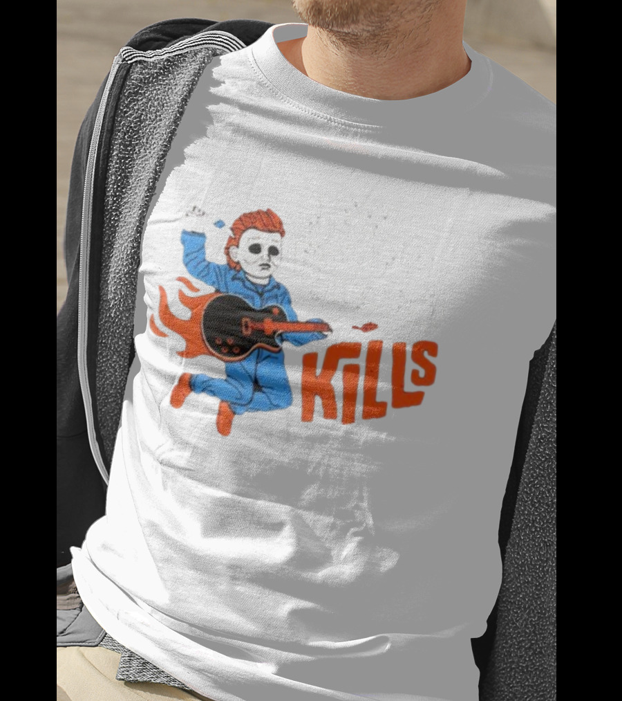 New Found Glory Kills Michael Myers Guitar Flame Character T-Shirt