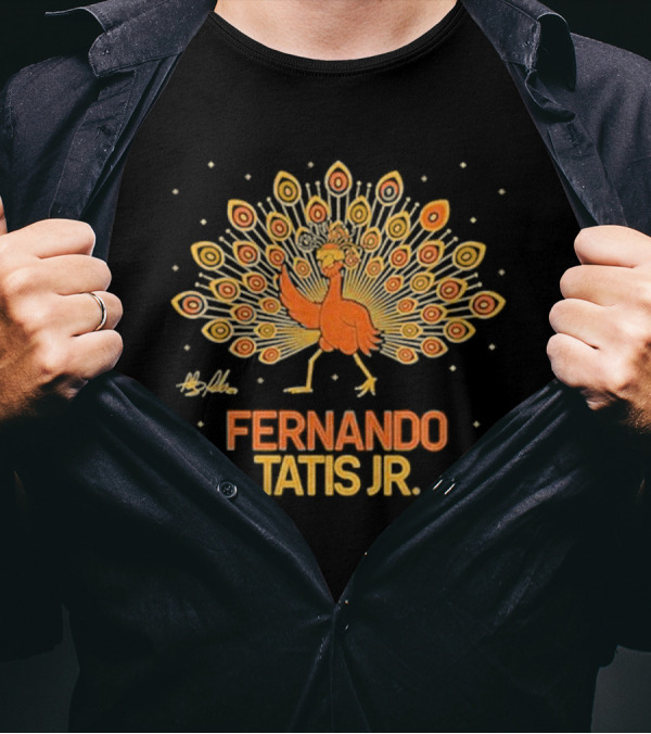 Fernando Tatis Jr Colorful Dancing Peacock T-Shirt