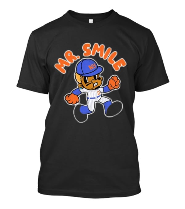 Mr. Smile New York Mets NY Baseball Character T-Shirt