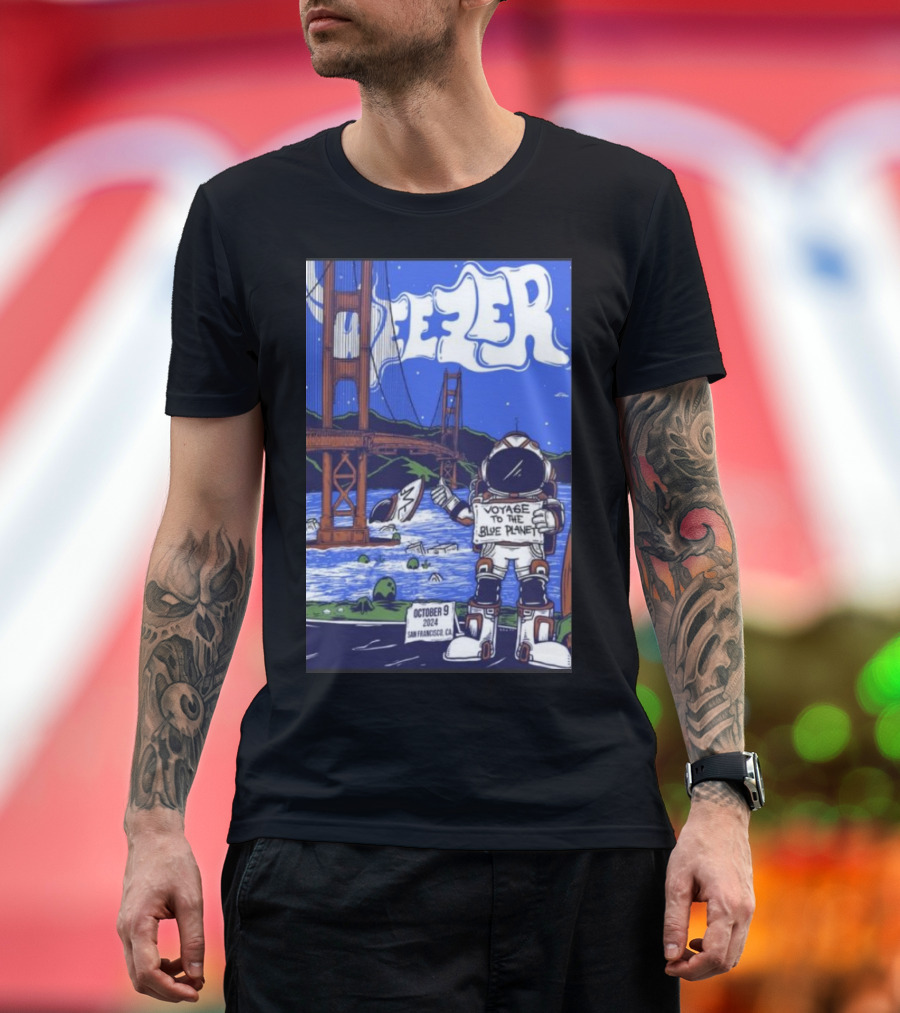 Weezer Voyage to the Blue Planet October 09 2024 San Francisco CA T-Shirt