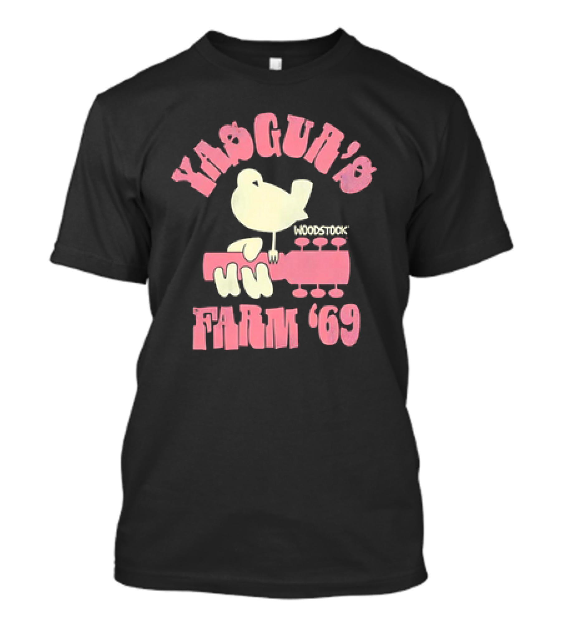 Yasgur's Woodstock 1969 Farm Guitar Peace Bird T-Shirt