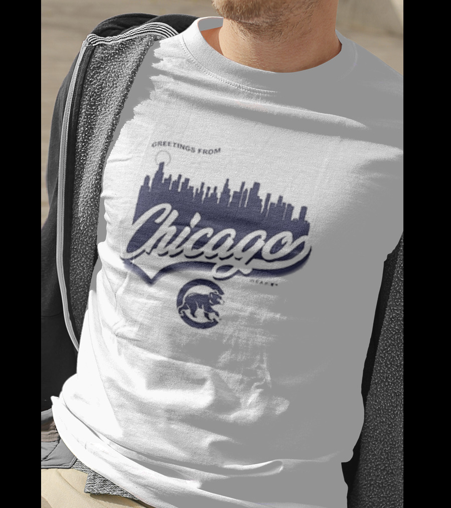 Greetings From Chicago Skyline Cubs T-Shirt