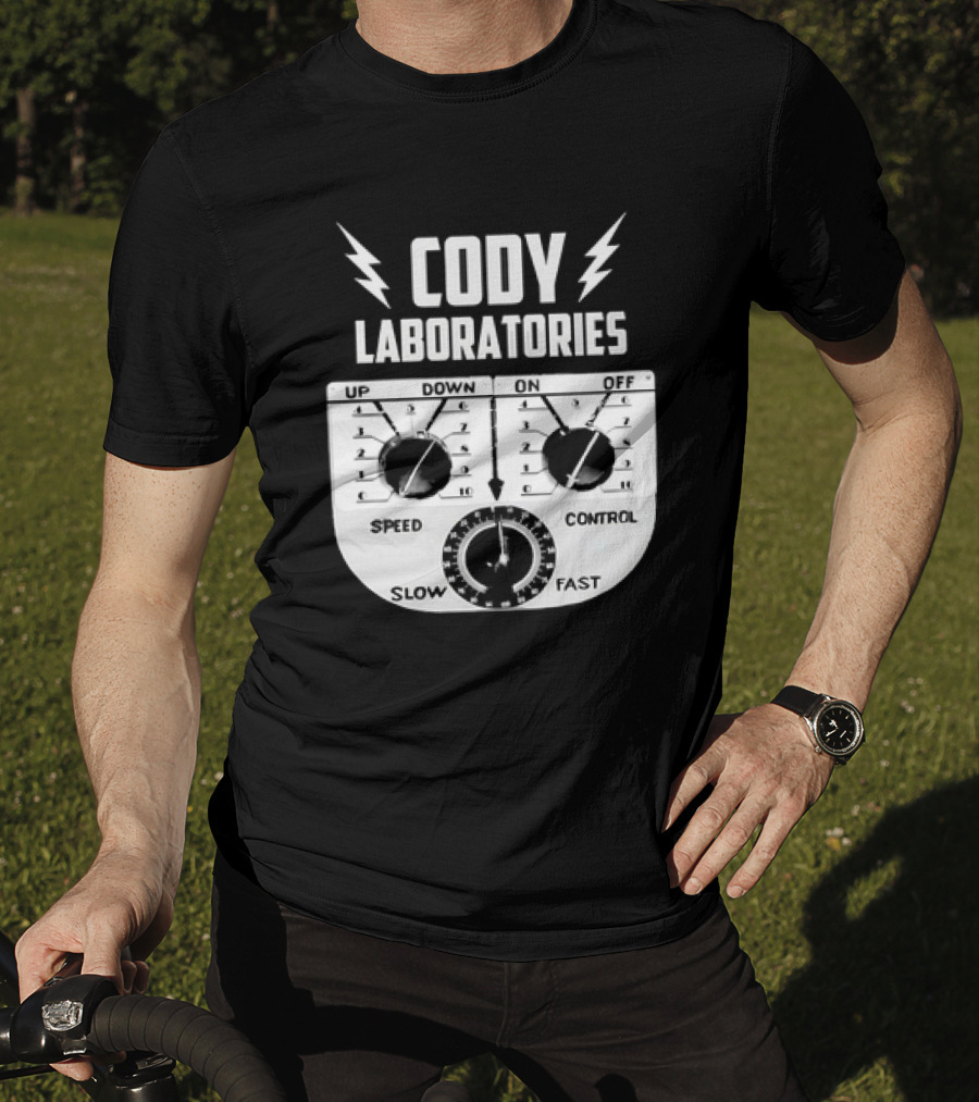 Cody Laboratories Speed Control Up Down On Off Slow Fast T-Shirt