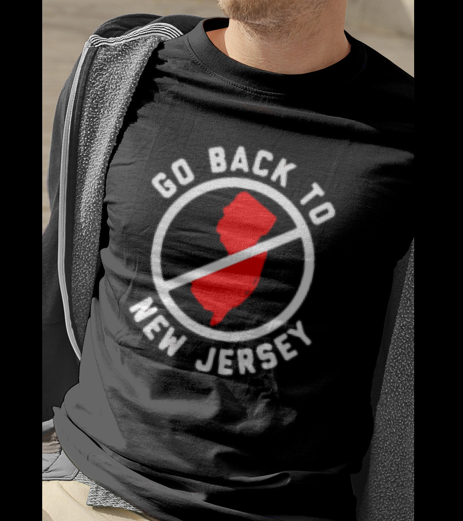 Go Back To New Jersey Retro Map T-Shirt
