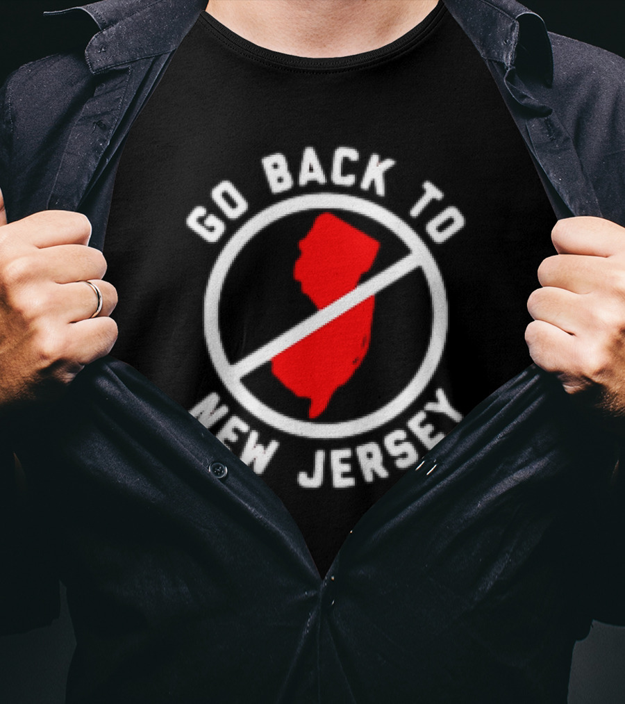 Go Back To New Jersey Retro Map T-Shirt