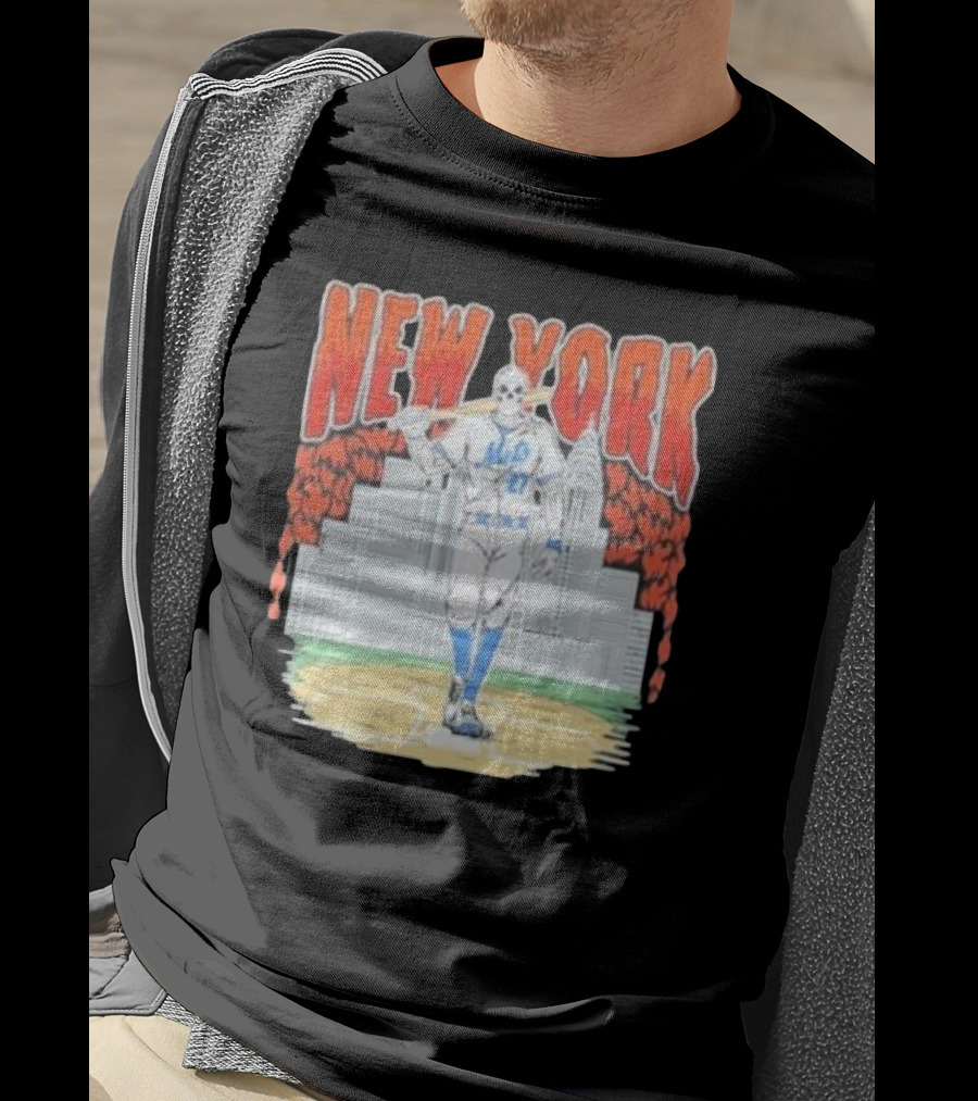 New York Mets Reed Garrett Skyline Baseball T-Shirt