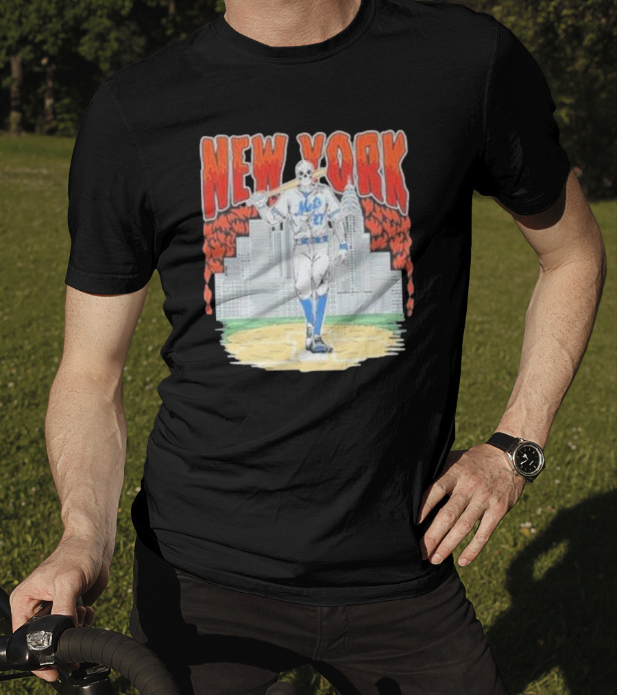 New York Mets Reed Garrett Skyline Baseball T-Shirt