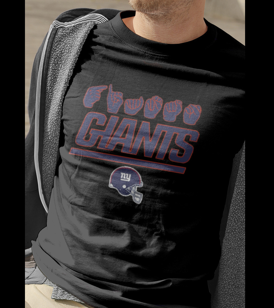 American Sign Language Giants NFL New York Giants T-Shirt