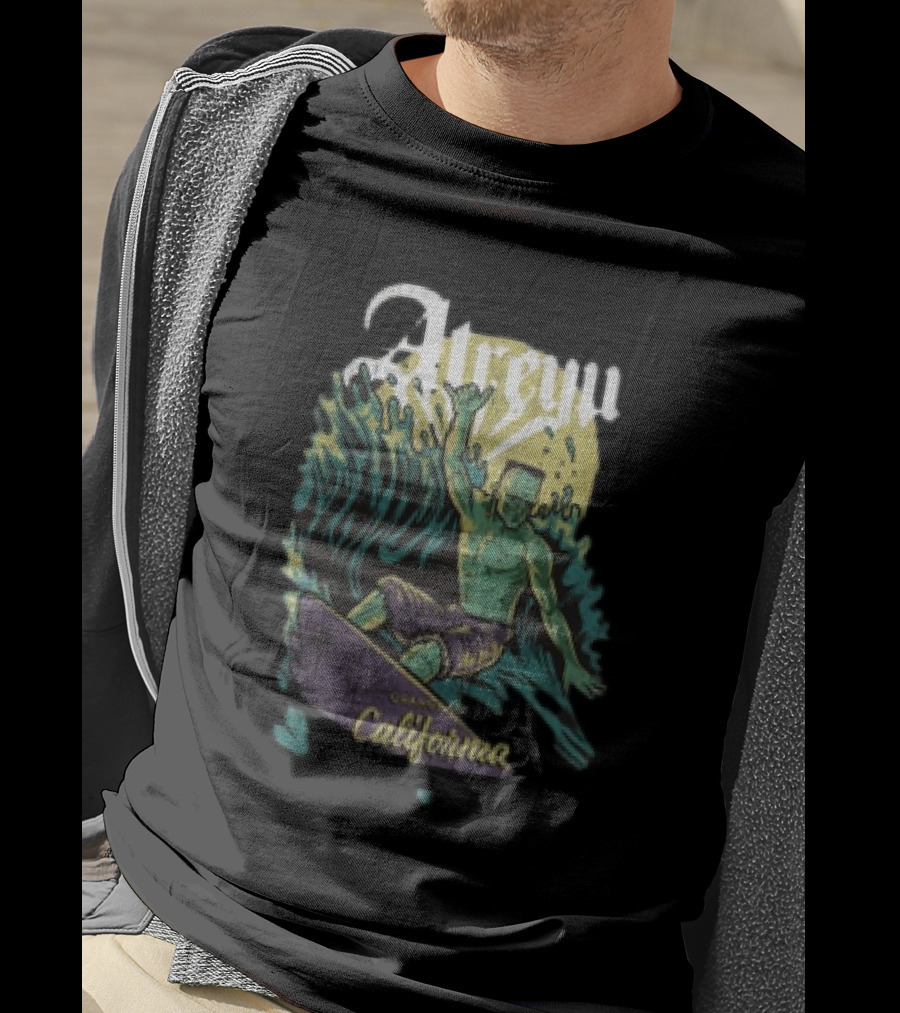 Atreyu Frankensurf California Ocean Wave T-Shirt