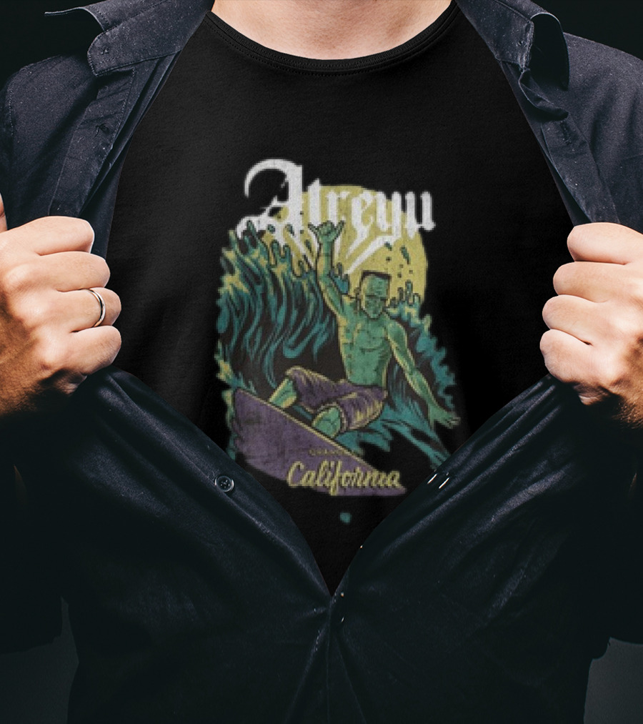 Atreyu Frankensurf California Ocean Wave T-Shirt