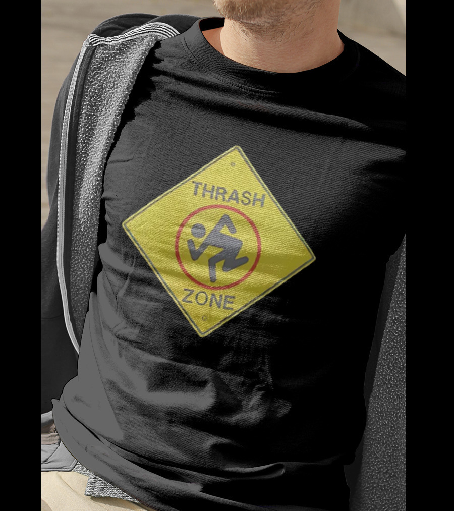 DRI Thrash Zone Symbol On Yellow Traffic Sign T-Shirt