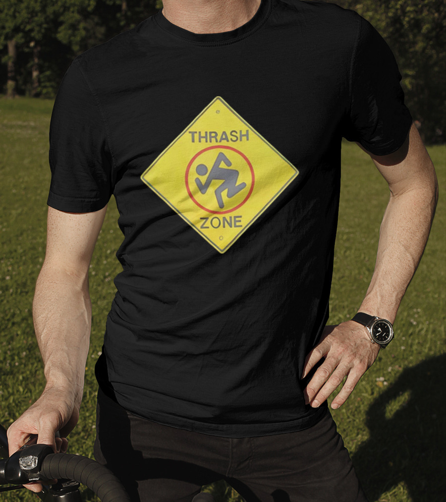 DRI Thrash Zone Symbol On Yellow Traffic Sign T-Shirt