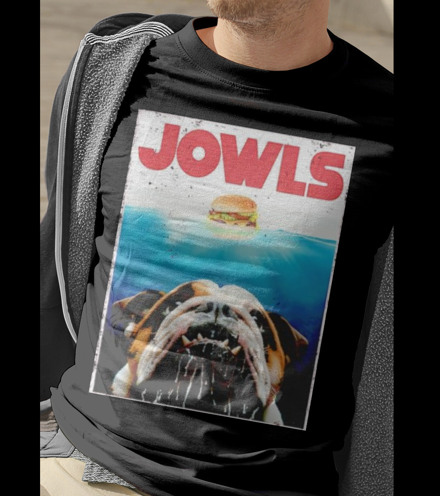 Jowls English Bulldog Burger Bully Dog Mom Dad T-Shirt
