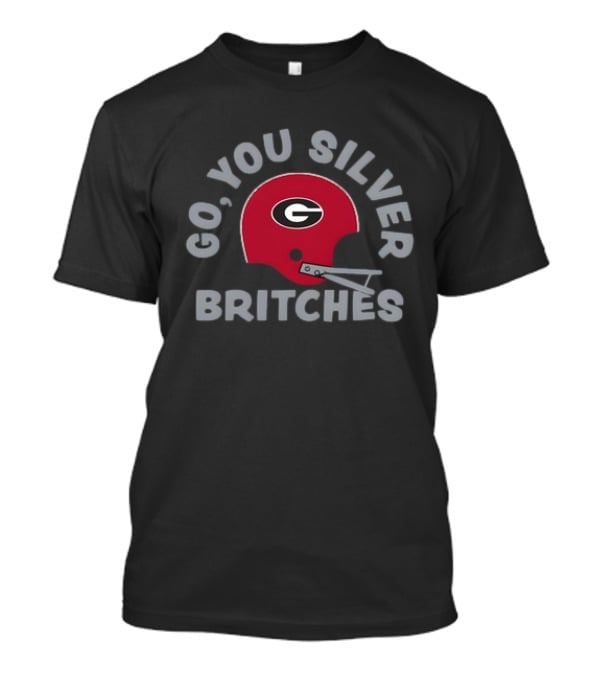 Georgia Football Go You Silver Britches Vintage Helmet T-Shirt