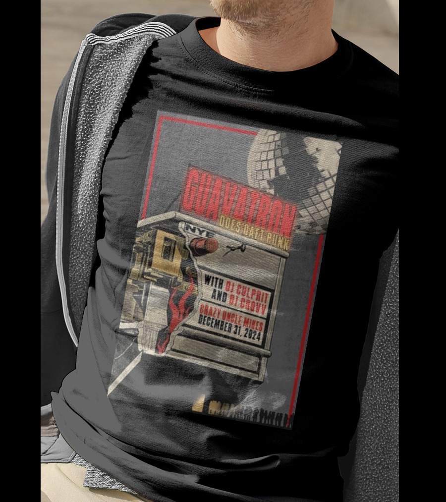 Guavatron Does Daft Punk NYE With DJ Culprit DJ Crovv Crazy Uncle Mikes December 31 T-Shirt
