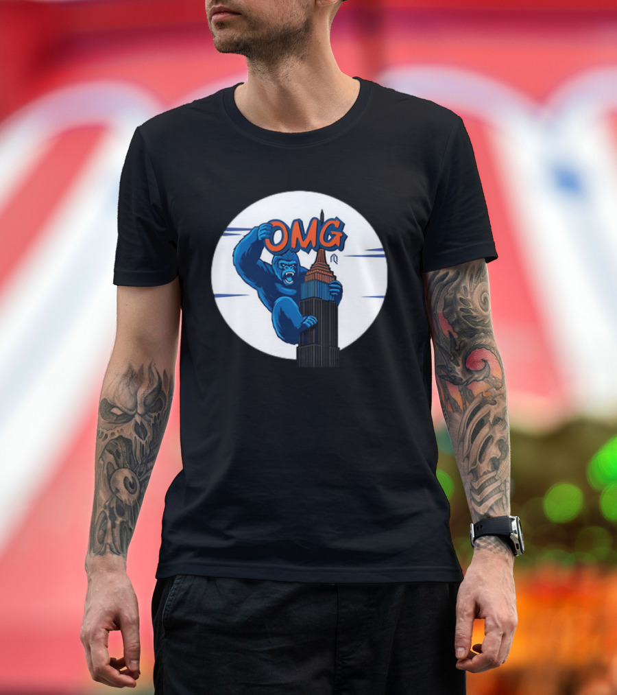 King Kong OMG Empire State Building New York Met T-Shirt