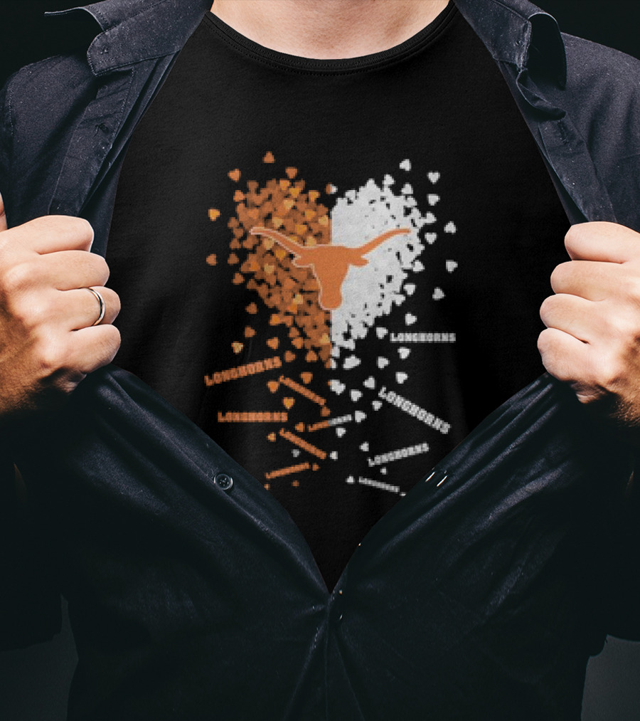 Texas Longhorns Mini Heart Football Longhorns T-Shirt