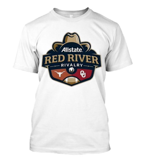 Allstate Red River Rivalry 2024 Oklahoma Sooners Texas Longhorns Football Showdown T-Shirt
