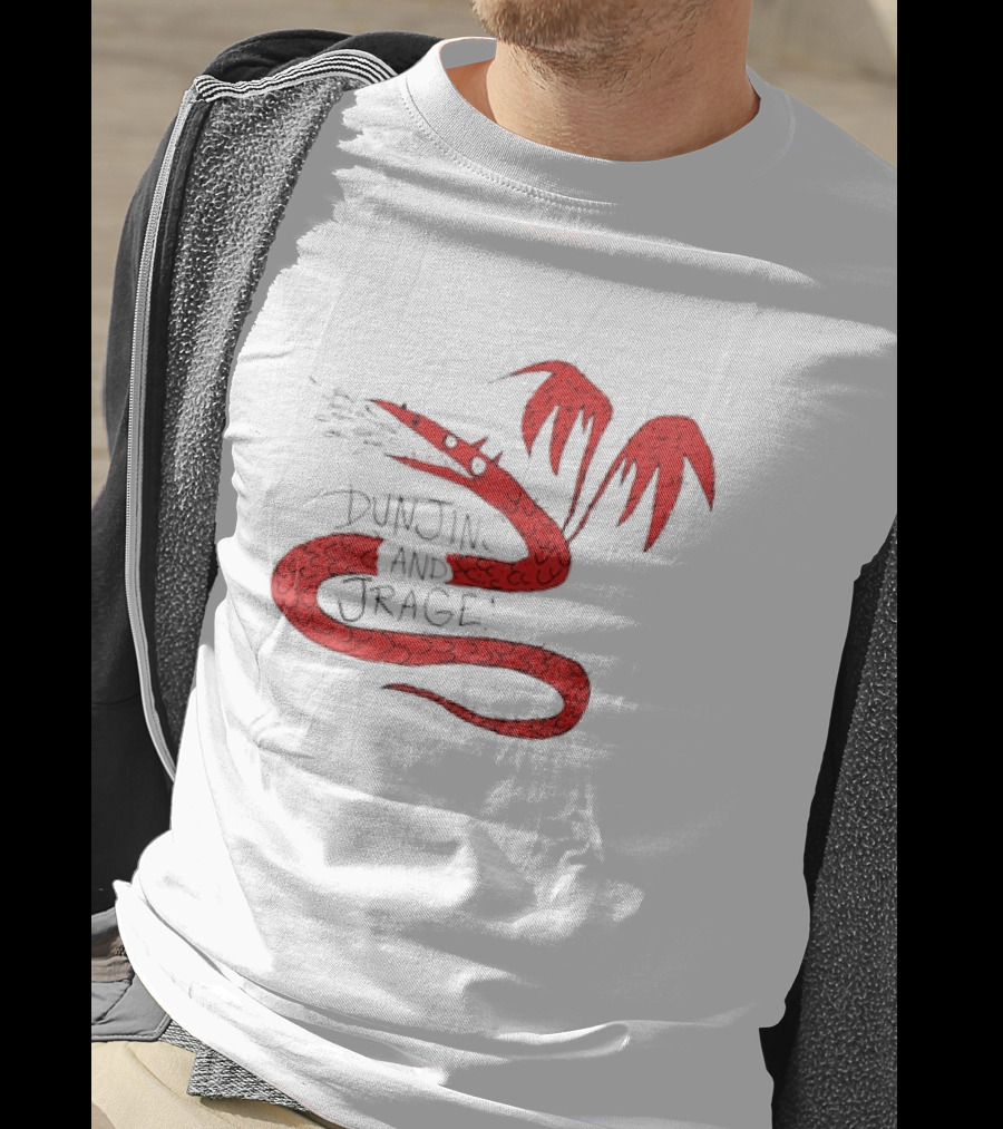 Dunjins And Jragens Fire-Breathing Red Serpent With Wings T-Shirt