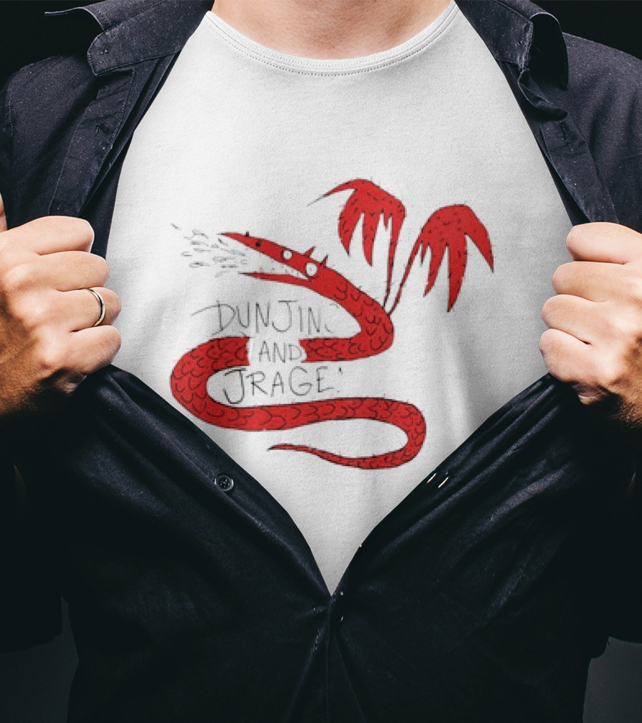 Dunjins And Jragens Fire-Breathing Red Serpent With Wings T-Shirt