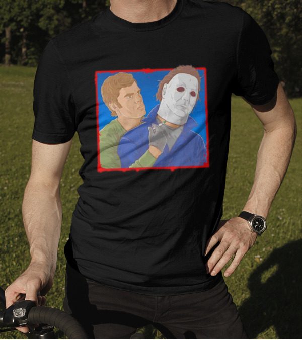 Dexter Morgan Versus Michael Myers Halloween Showdown T-Shirt
