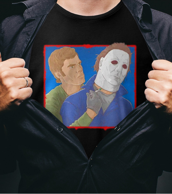 Dexter Morgan Versus Michael Myers Halloween Showdown T-Shirt