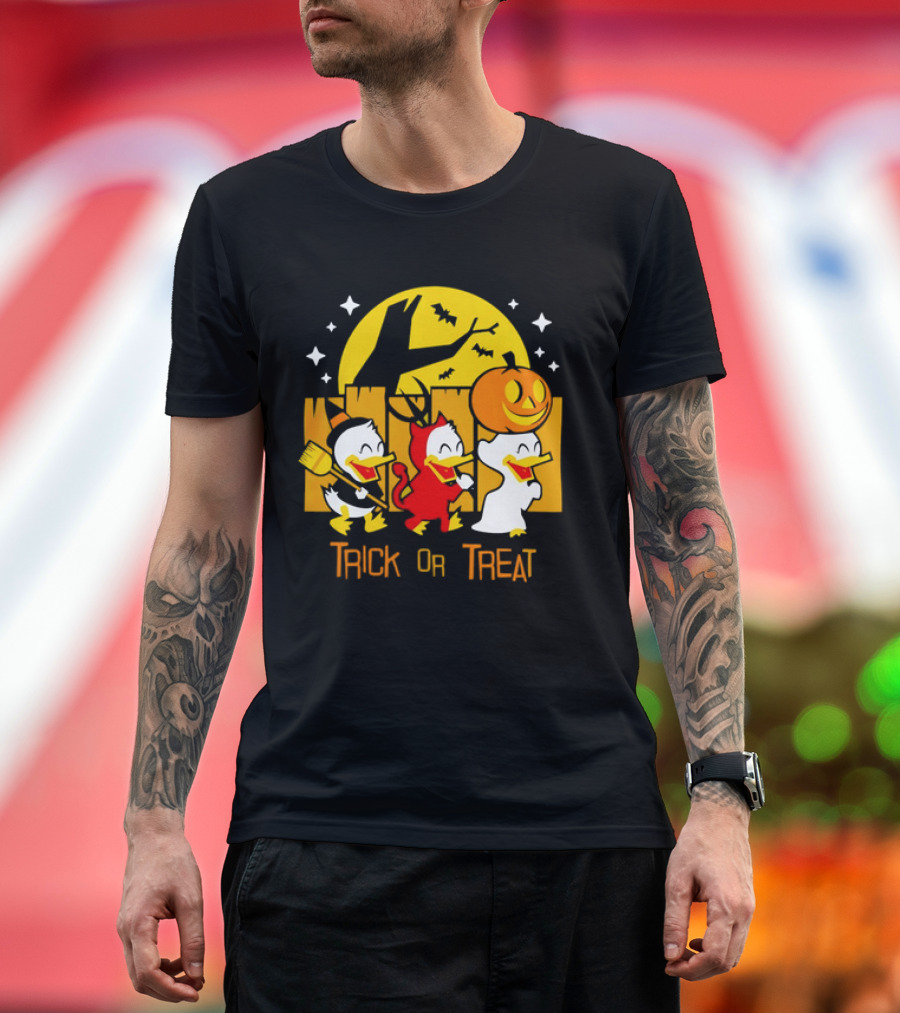 Halloween Trick or Treat with Donald Duck's Nephews Huey, Dewey, and Louie T-Shirt