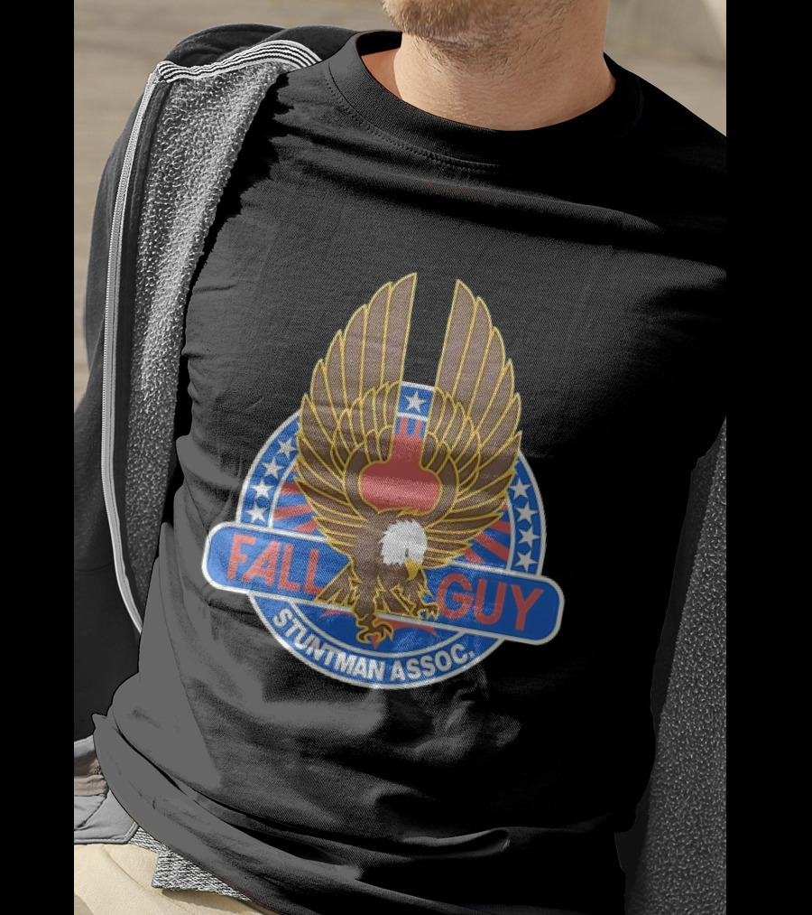 Fall Guy Stuntman Assoc Bald Eagle Emblem T-Shirt