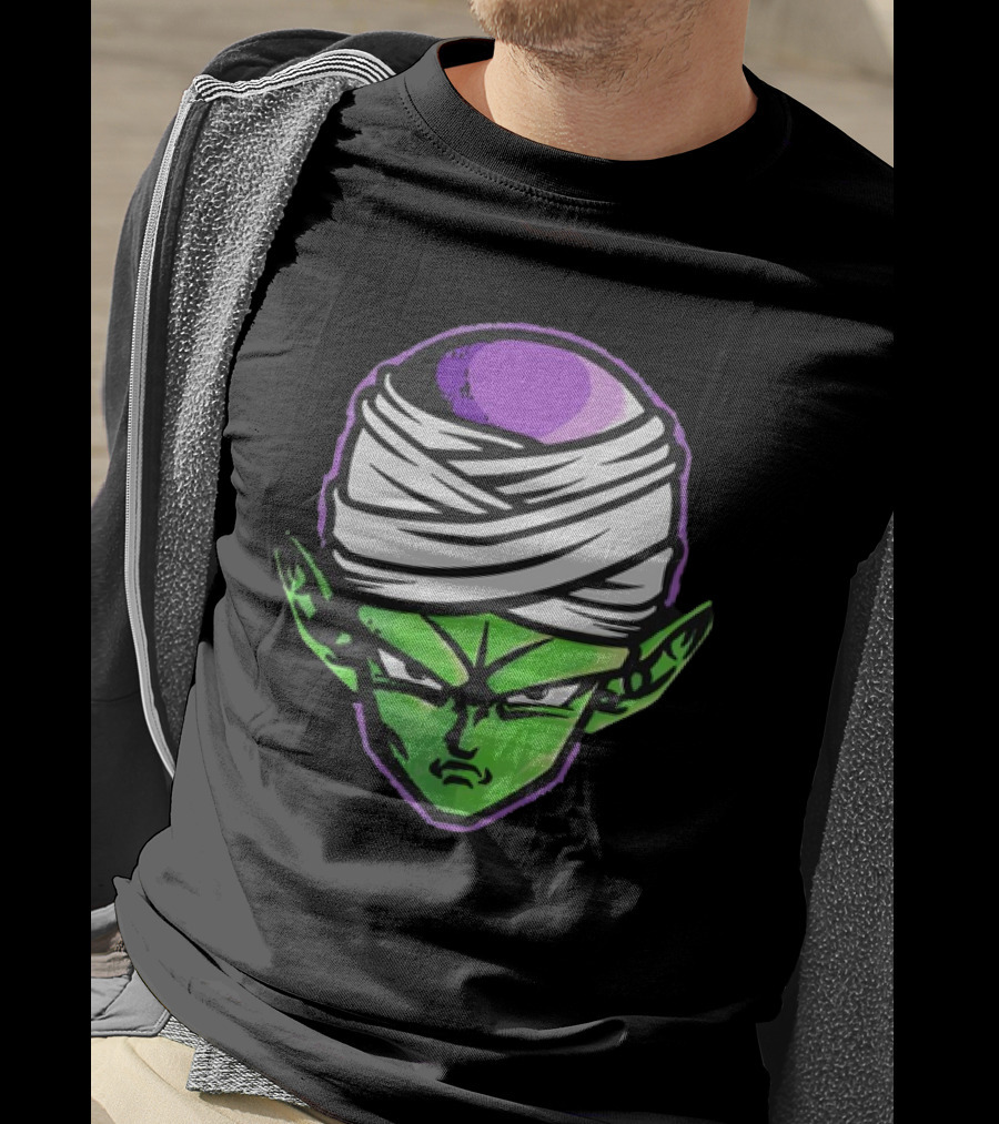 Piccolo Dragon Ball Z Green Face Turban Anime Character T-Shirt