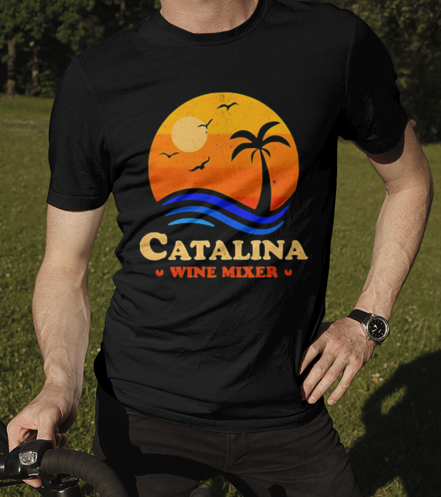 Step Brothers Catalina Wine Mixer Vintage Sunset Palm Island T-Shirt
