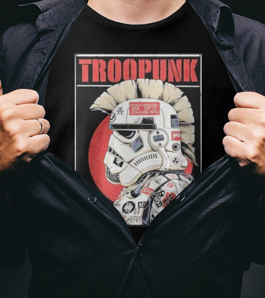 TROOPUNK NOFX Punk Rock Star Wars Stormtrooper T-Shirt