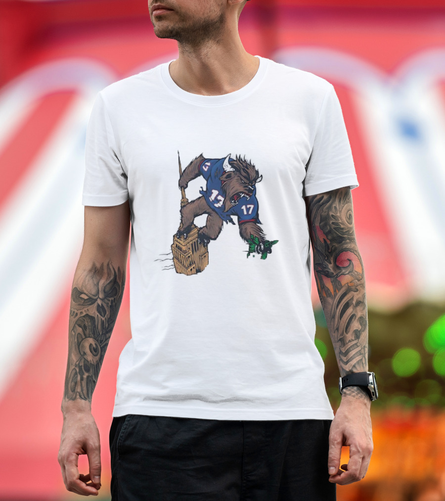 Buffalo Bills Josh Allen King Kong Shirt 17 Tower Monster T-Shirt
