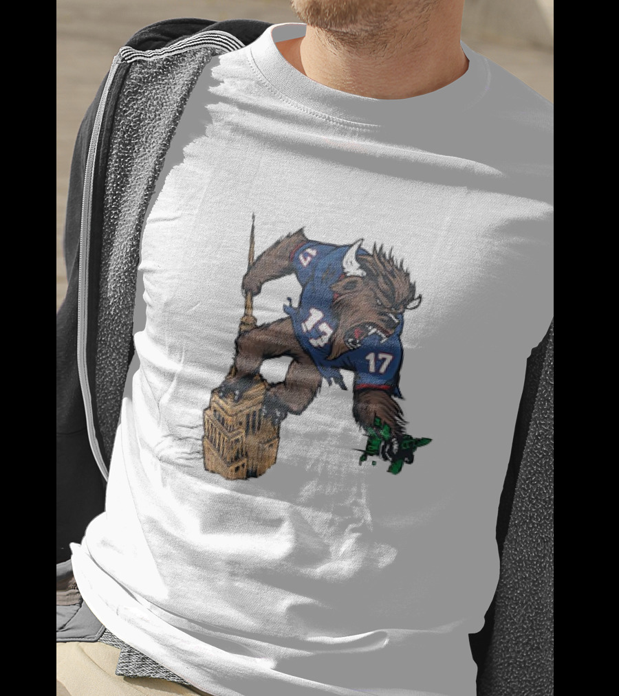 Buffalo Bills Josh Allen King Kong Shirt 17 Tower Monster T-Shirt
