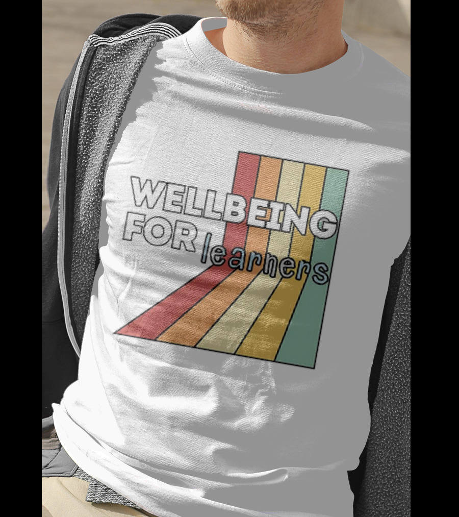 WELLBEING FOR LEARNERS Rainbow Stripes T-Shirt