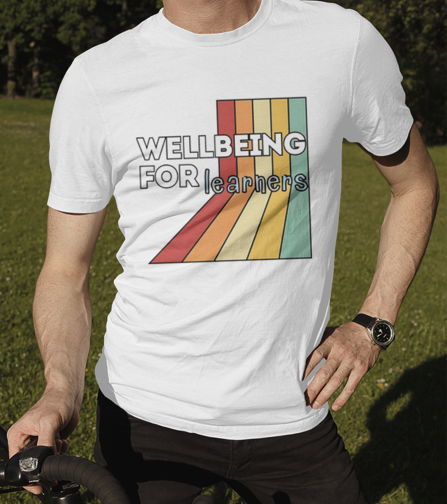 WELLBEING FOR LEARNERS Rainbow Stripes T-Shirt