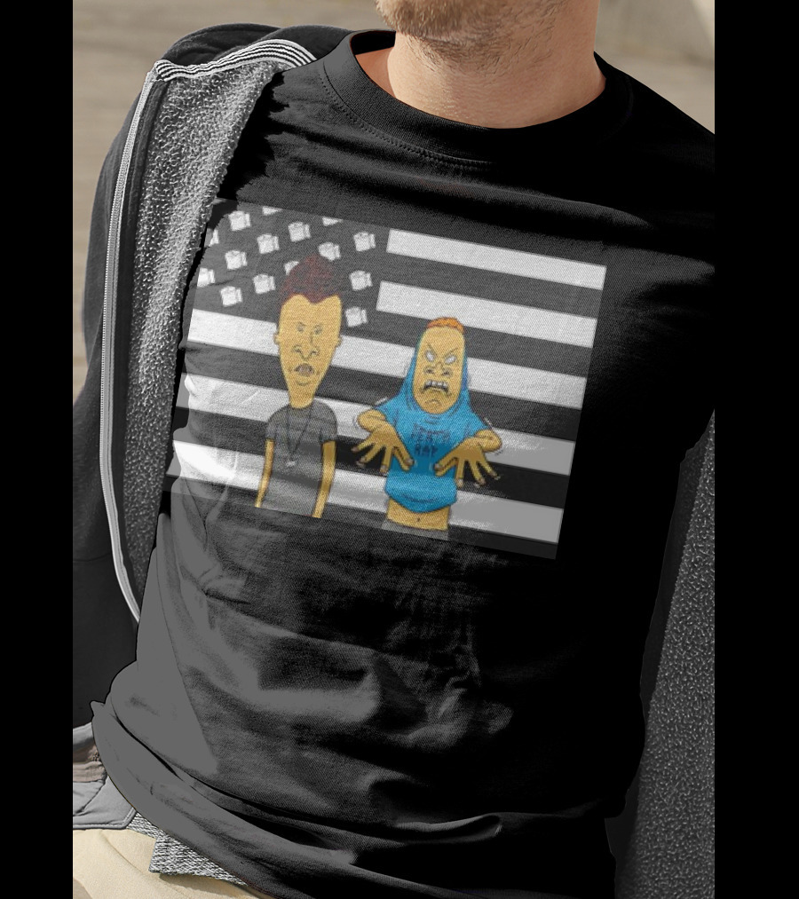 Beavis And Butthead Cornholio Death Rap American Flag T-Shirt