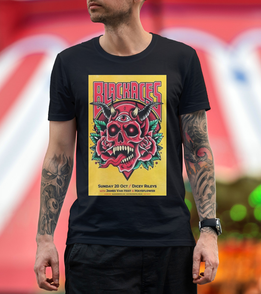Black Aces Dicey Rileys Oct 20 2024 with James Van Hest Mayflower T-Shirt