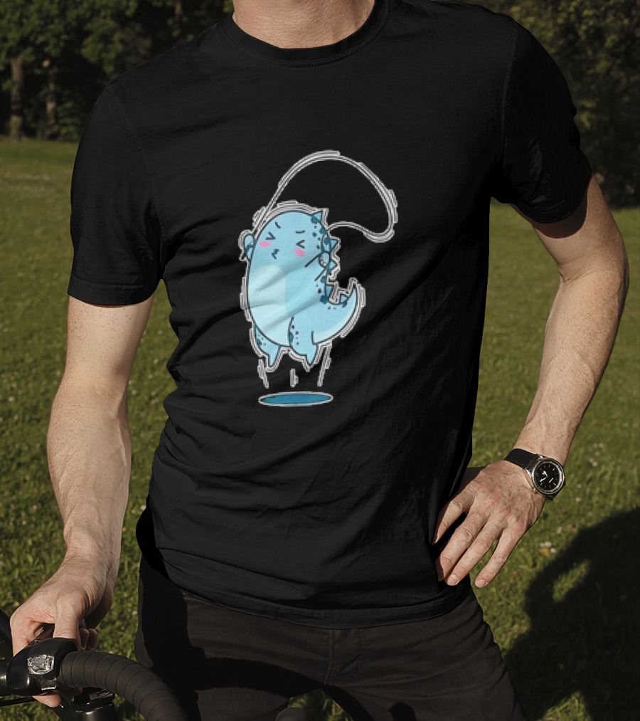 Dino Jumping Rope Adorable Cartoon T-Shirt