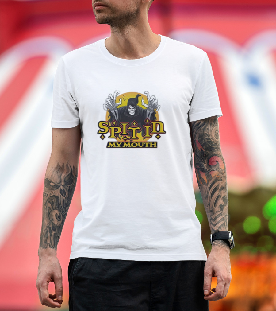 Death Spit in My Mouth Cartoon Retro T-Shirt