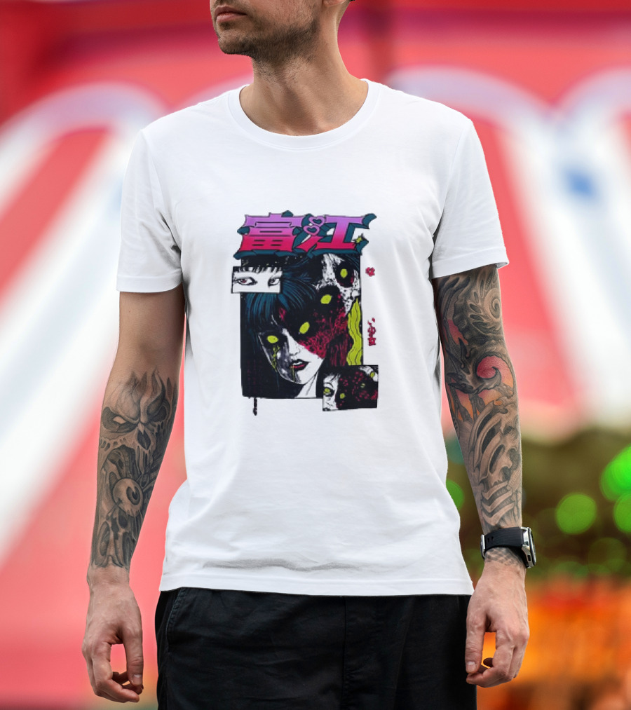 Junji Ito Tomie Horror Manga Eyes Panels T-Shirt