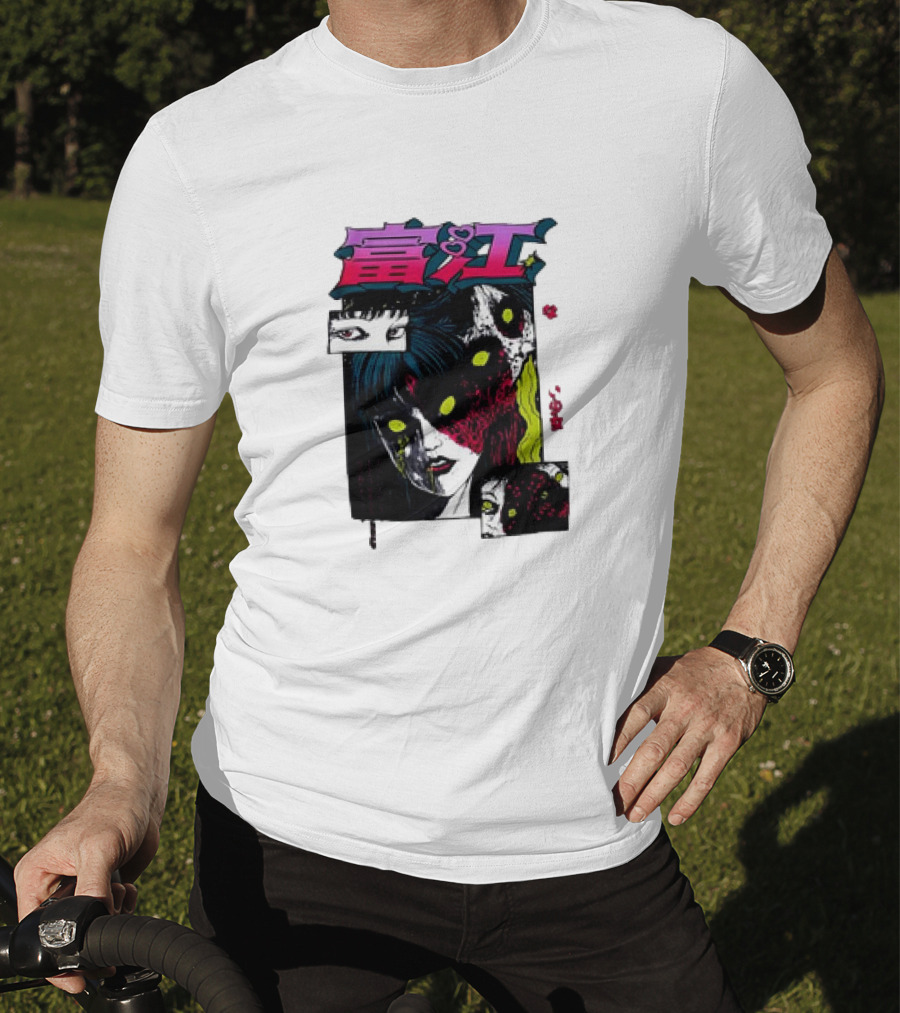 Junji Ito Tomie Horror Manga Eyes Panels T-Shirt