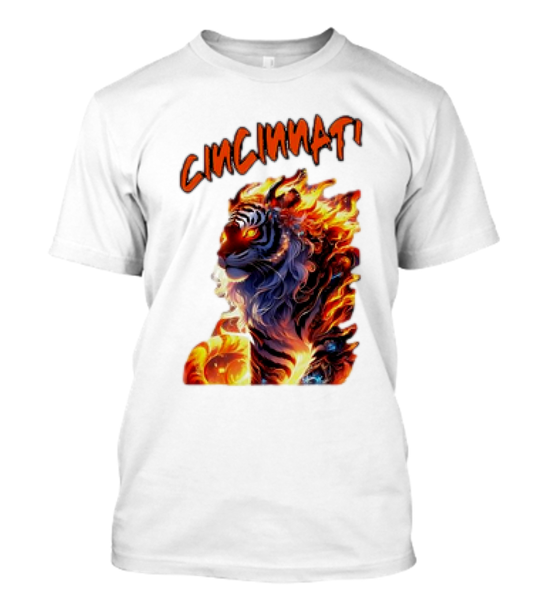 Cincinnati The Bengel’s Live Old West Football Tiger Flame T-Shirt