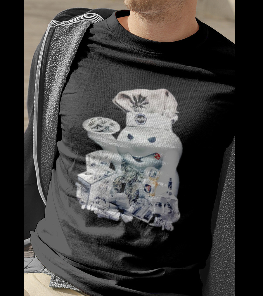 Dopeboy Dough Boy Cannabis Money And Baking Elements T-Shirt