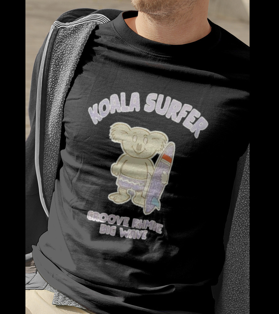 Koala Surfer Grooverhyme Big Wave T-Shirt