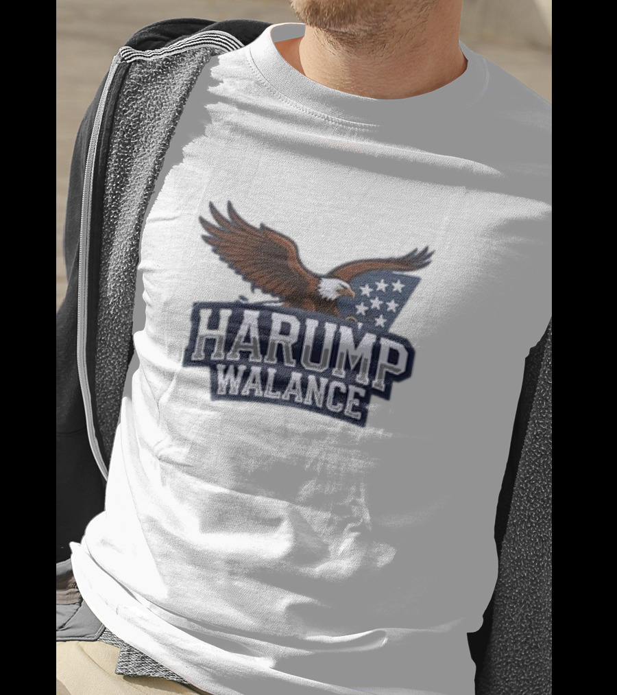 Harump Walance Eagle American Flag Stars T-Shirt