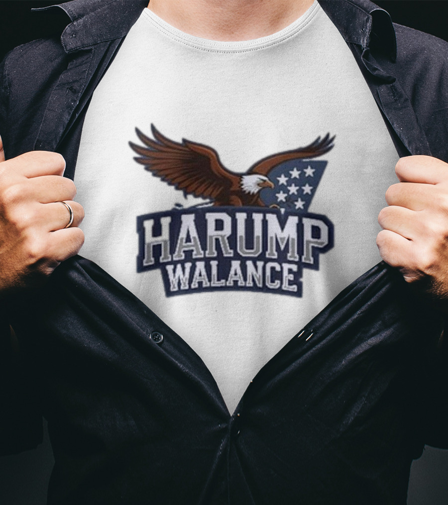 Harump Walance Eagle American Flag Stars T-Shirt