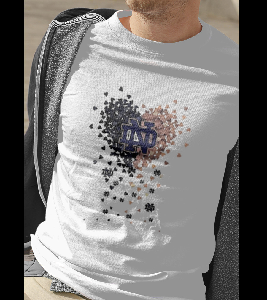 Heart Full Of Football Notre Dame Fighting Irish ND T-Shirt