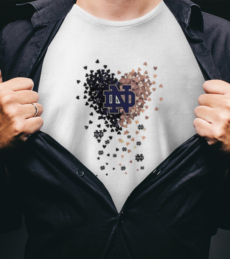 Heart Full Of Football Notre Dame Fighting Irish ND T-Shirt