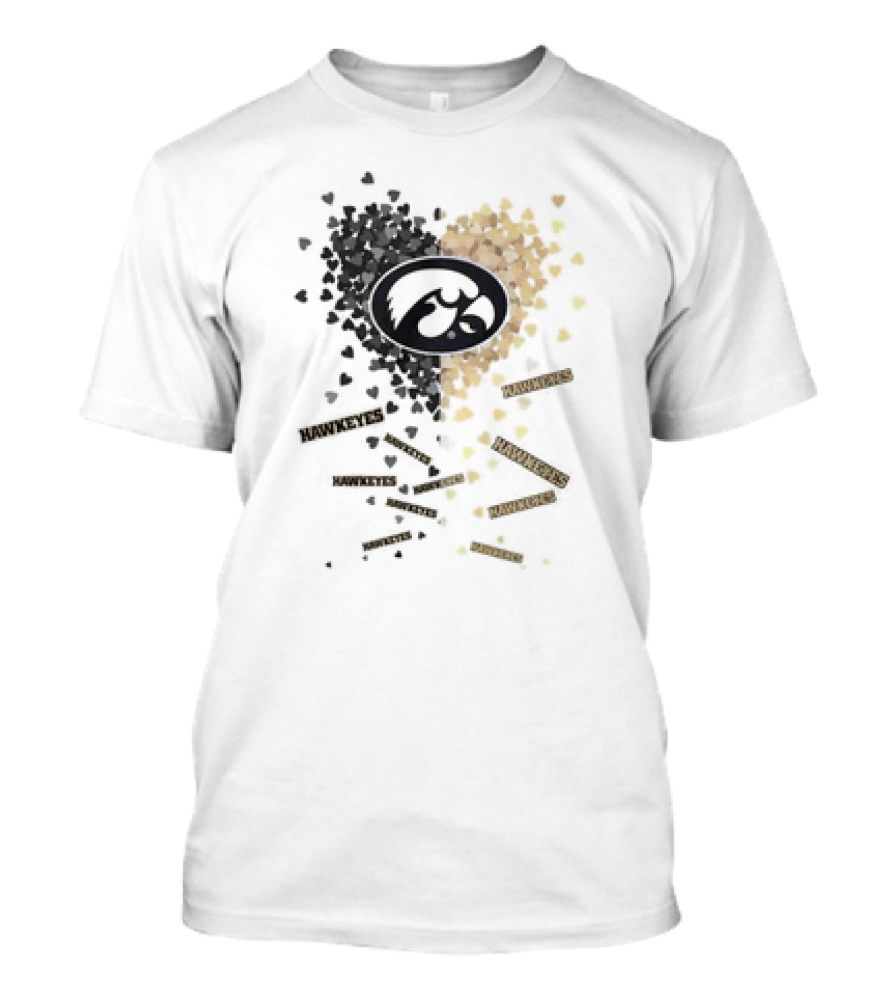 Iowa Hawkeyes Heart And Spirit With Black And Gold Passion T-Shirt