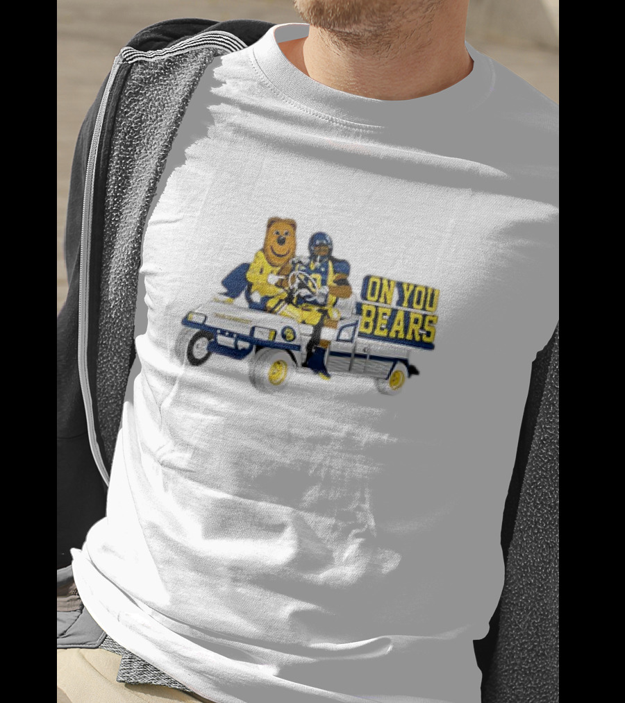 On You Bears Football Cart Ride With Bear Mascot T-Shirt
